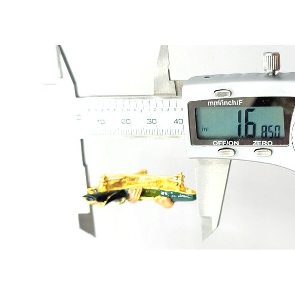 Kenneth Lane Green Enamel Shoe Pin Signed - Picture 5 of 5